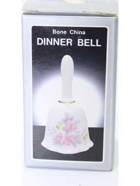 NWT Vintage 1980's K-Mart Genuine Bone China Dinner Bell Floral Pattern